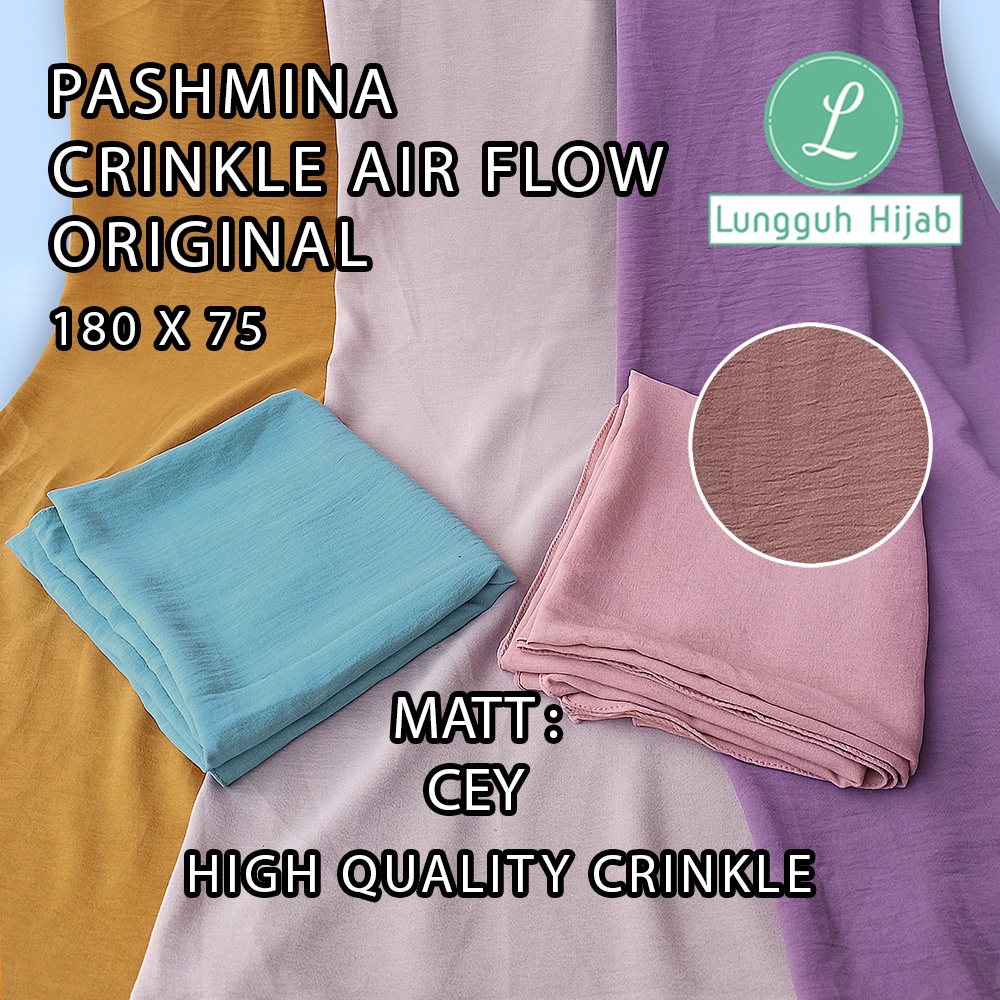 PASHMINA CRINKLE AIR FLOW  BAHAN CEY HIGH QUALITY CRINKLE