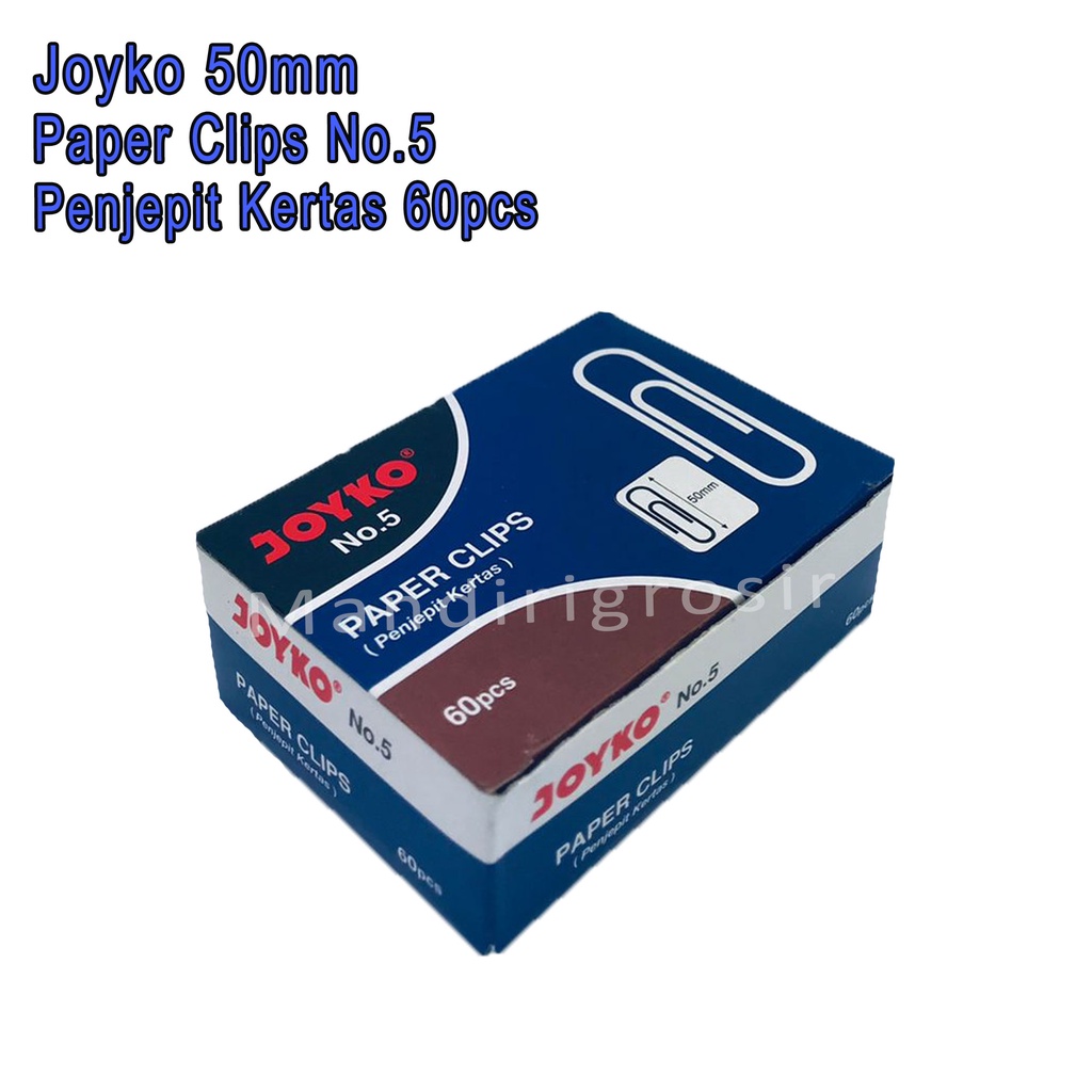 Joyko * Paper Clips No.5 * Penjepit Kertas * 50mm 60pcs