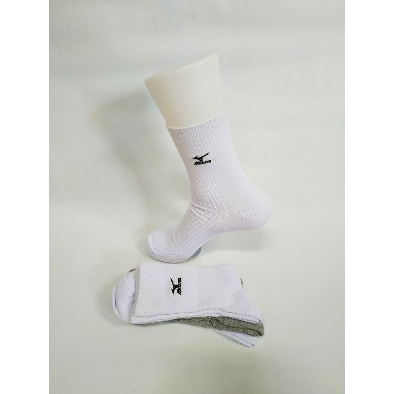 KAOSKAKI OLAHRAGA SPORT PUTIH TEBAL MIZUNO  PRIA WANITA ELASTIS-Putih riject/cacat