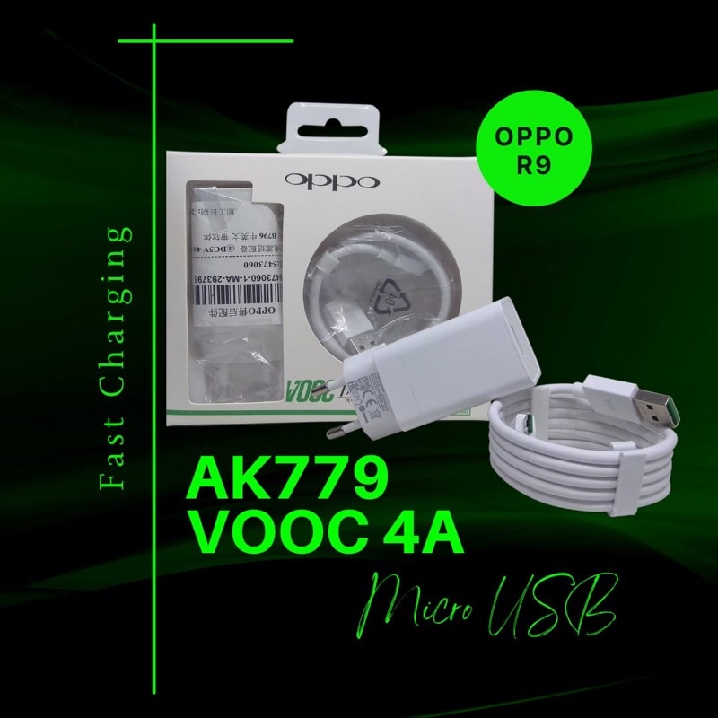 Charger Oppo VOOC 4A Fast Charging Original  Micro USB / Charger Oppo F9 F1plus F3plus