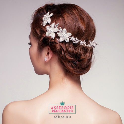 [PRODUK TERLARIS] AKSESORIS PESTA TIARA WEDDING HEADPIECE PENGANTIN PUTIH MRM001