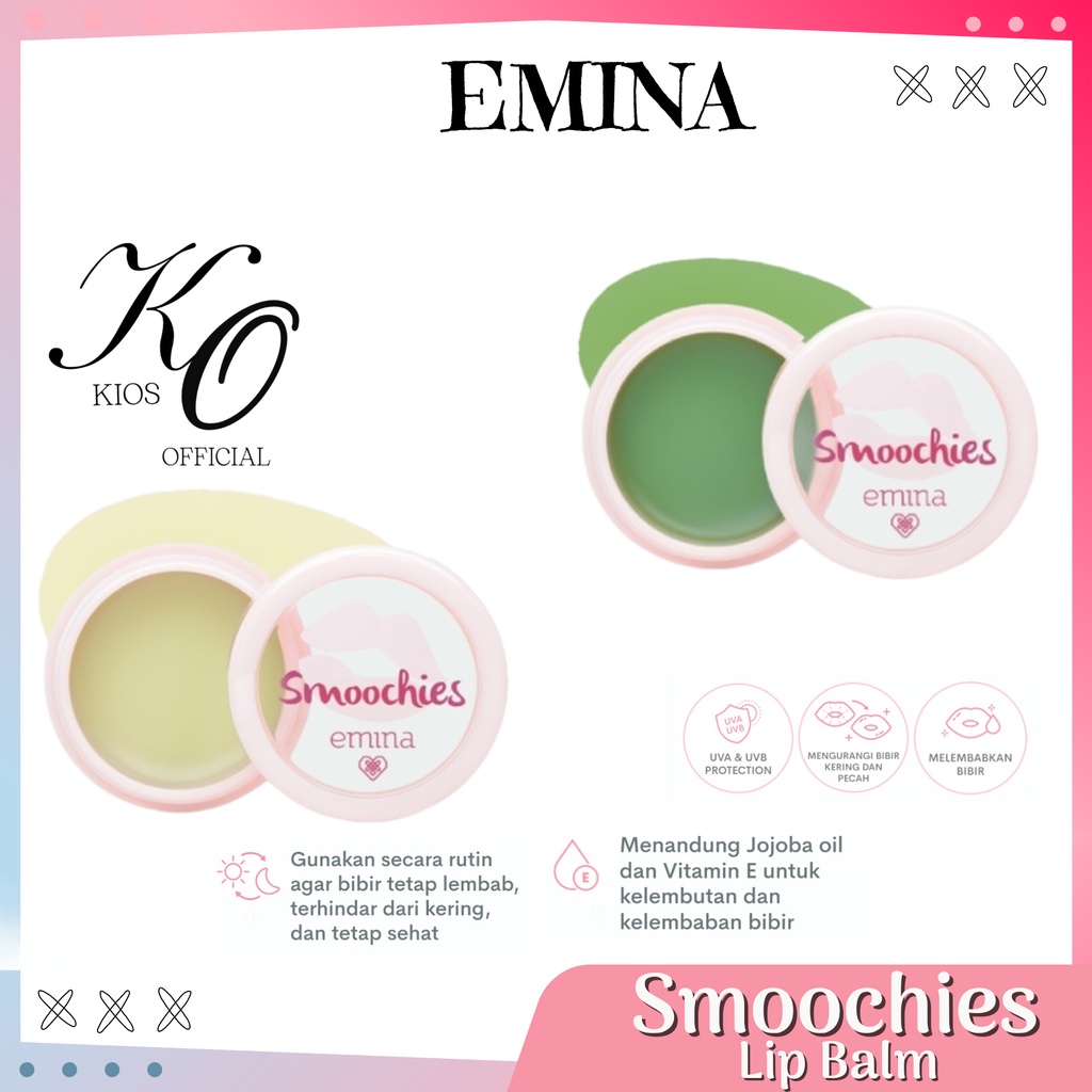 Emina Smoochies Lip Balm 3.7g | Pelembab Bibir