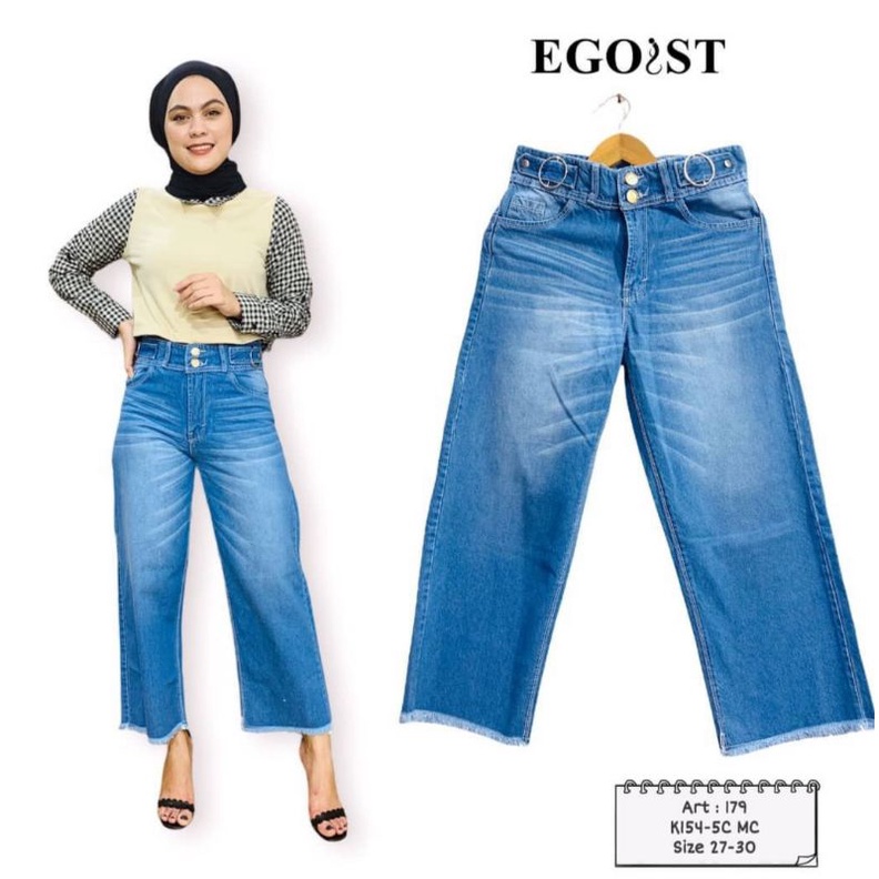 Celana kulot Premium jeans By Egoist , Ready Size 27 - 30