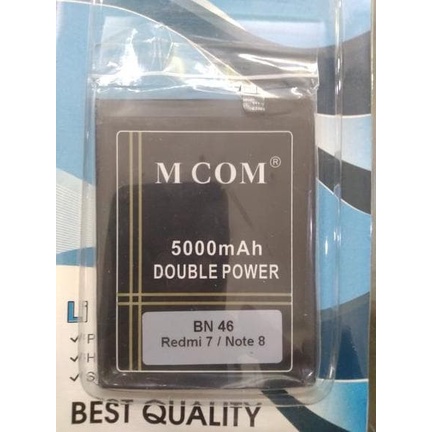 Battery Batere Batre Baterai Double Power Mcom Xiaomi Redmi 7 Redmi Note 8 BN46 BN-46