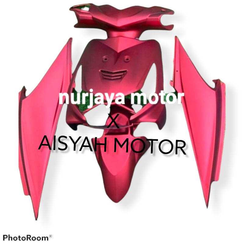 Bodi Halus Honda Beat Karbu Warna Merah Putih Doff Tahun 2008