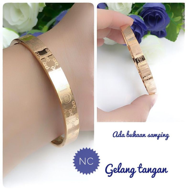(MAR) PROMO Set Perhiasan Lapis Emas Xuping Gelang Ring Gucci Modis Kekinian Gold Mewah Titanium