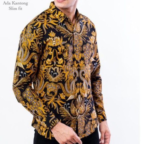 LBL932 HEM BAJU BATIK PRIA SLIM FIT | KEMEJA PRIA SLIMFIT LENGAN PANJANG