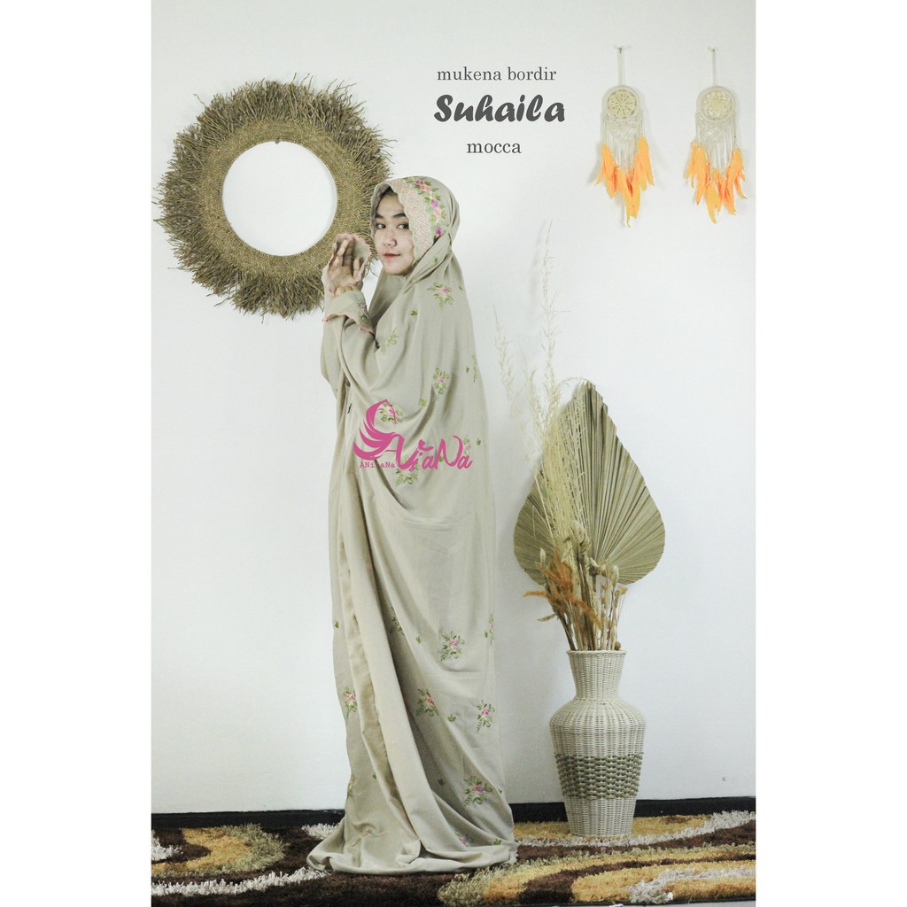 MUKENA TERUSAN BORDIR | MUKENA TERUSAN IMPORT DEWASA / REMAJA WARNA