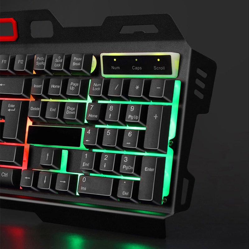 Gaming Keyboard and Mouse Set Colorful LED USB Wired Mechanical RGB Mouse Dan Keyboard CMK198