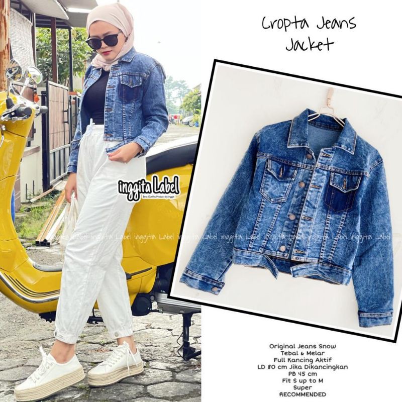 cropta jeans jacket #1 #2 jaket jeans by inggita label