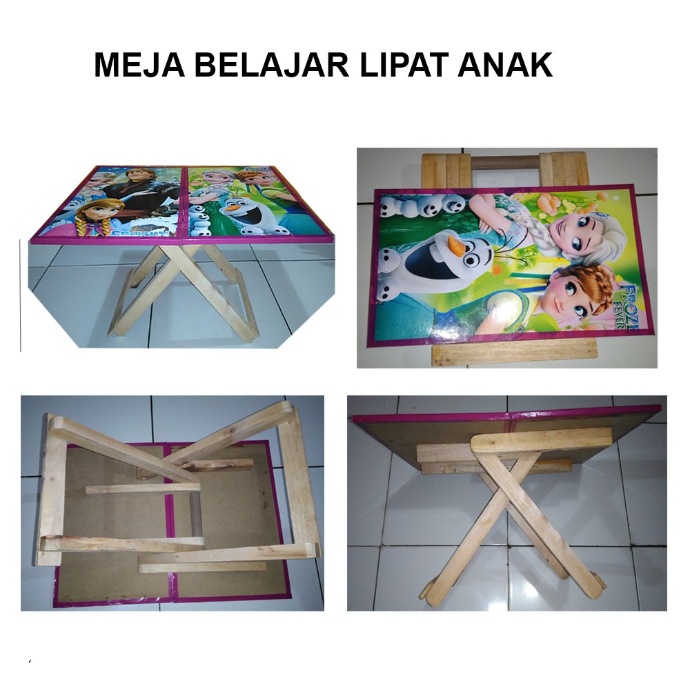 CMRMBLA Meja Lipat Kayu Ukuran 32x42 Cm Meja Anak 