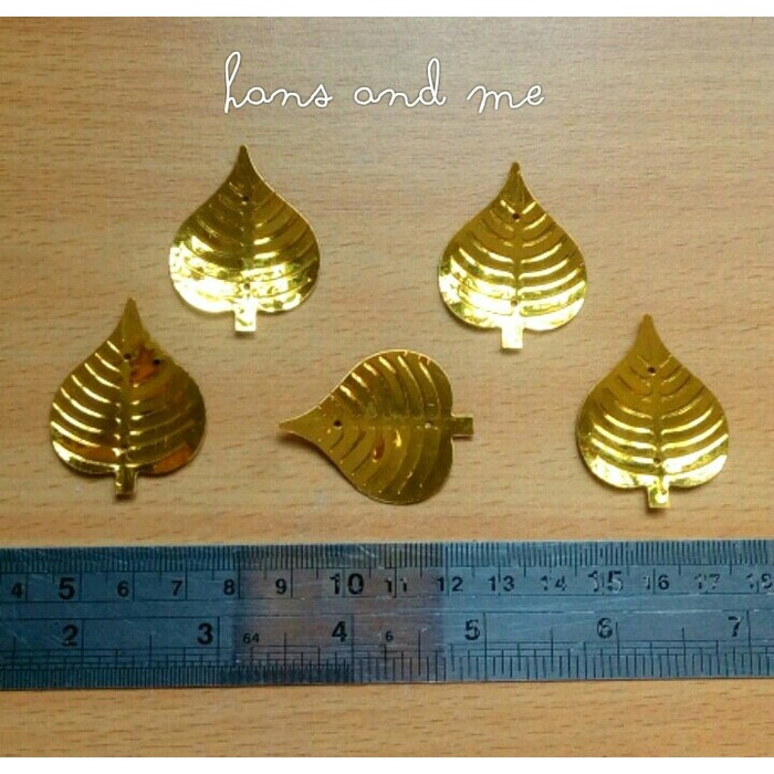 Original Manik Manik Daun Emas Besar Murah