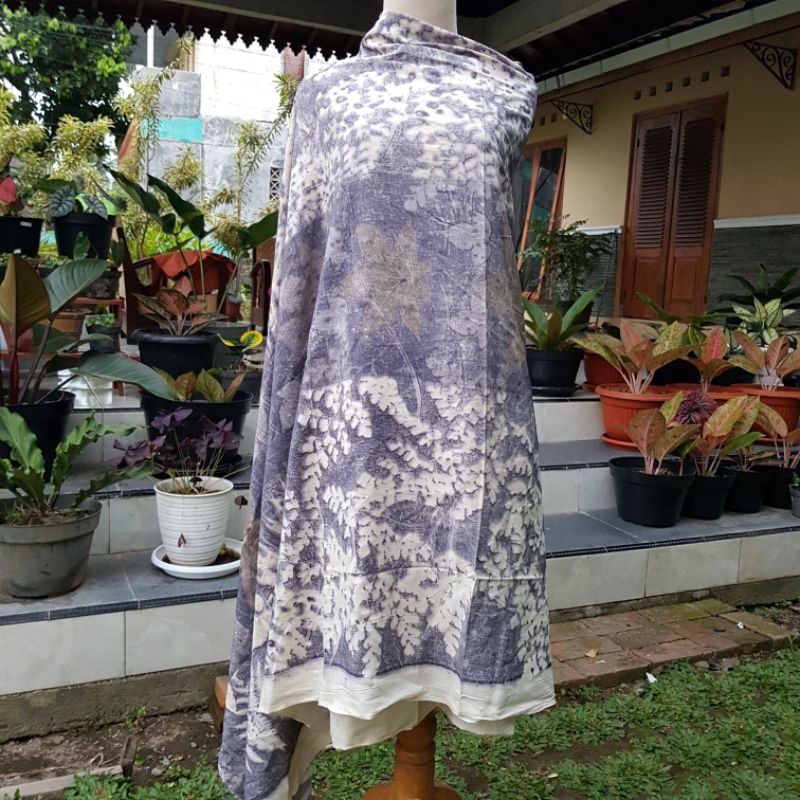 Kain Batik Ecoprint Biru