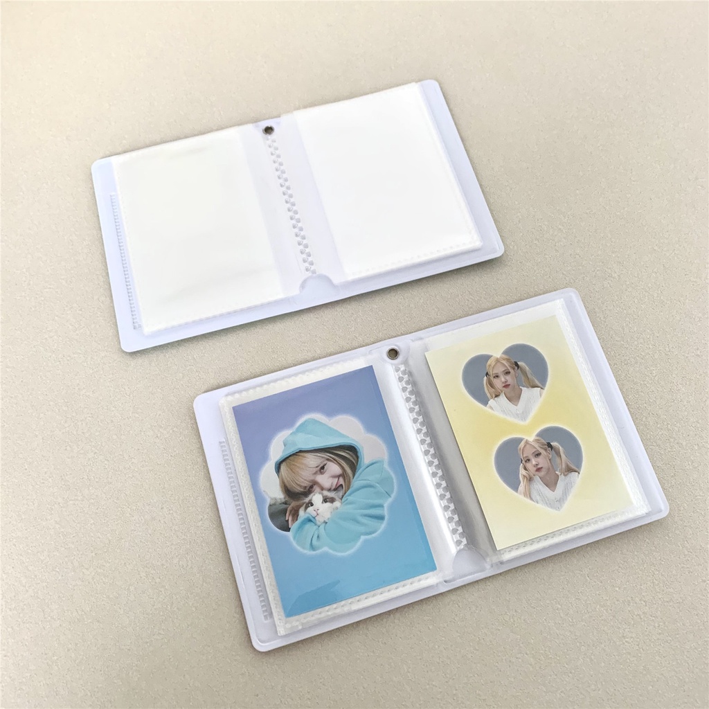 Ins Lucu Beruang Cinta Bunga 3inch Mini Album Foto PP Card Holder Photocard Collect Book