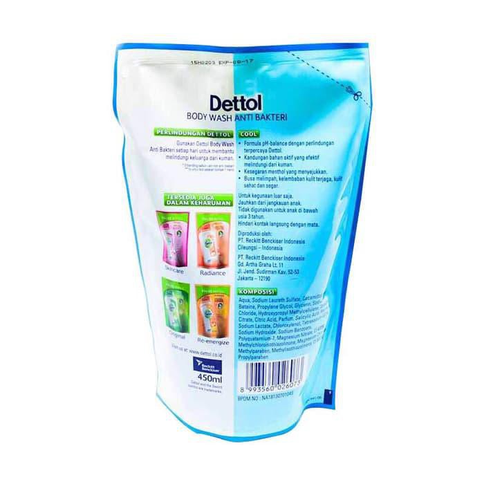 DETTOL BODY WASH COOL 410ML SABUN MANDI CAIR