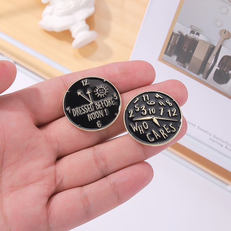 Bros Pin Enamel Bentuk Jam Bulat Motif Tulisan Quotes Beer Be You Not Them Untuk Hadiah Teman