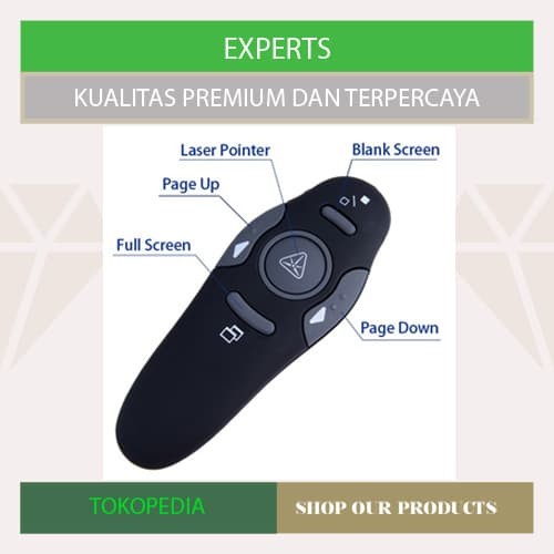 

Tygse70 Pointer Laser 2.4Ghz Wireless Presenter Usb Remote Control As71S0D