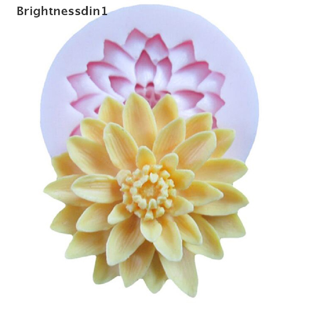 Cetakan Sabun Bentuk Bunga Chrysanthemum Bahan Silikon Resin 1 In 1 Untuk Dekorasi Kue