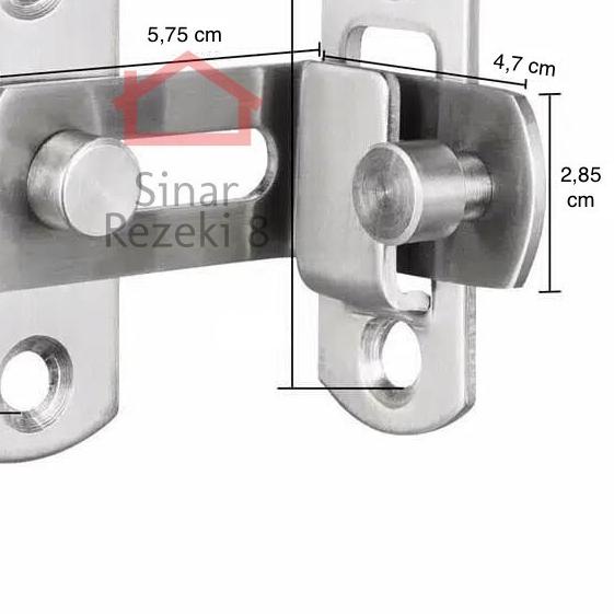 ● Grendel Sudut Kait / Cantol Pintu Kunci Geser Gembok Kamar Slot Jendela Gerendel ♟