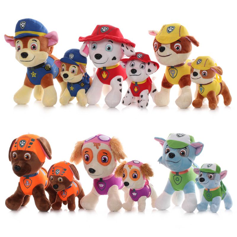 20cm Paw Patrol Dog Plush Toys Stuffed Puppy Doll Marshall Rubble Chase Rocky