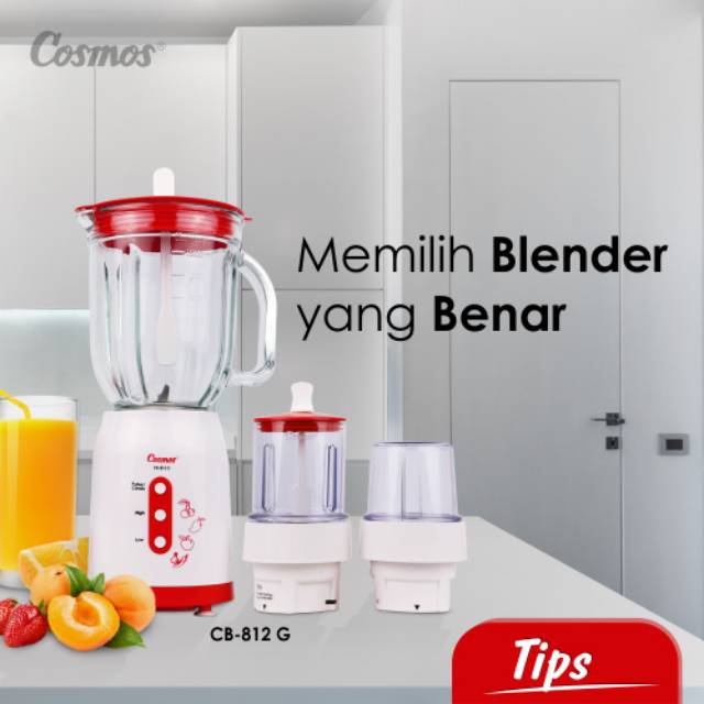 Cosmos Blenz Smart Chip CB-812G Blender [2 L/ Goblet Kaca]