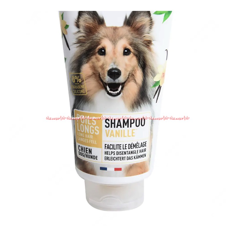 Vetocanis 300ml Dog Shampo Anjing Aloe Vera Derma Protector Vanille Bulu Panjang Untuk Kulit Aroma Lidah Buaya Vanilla Vetocani Vetokanis Doggy