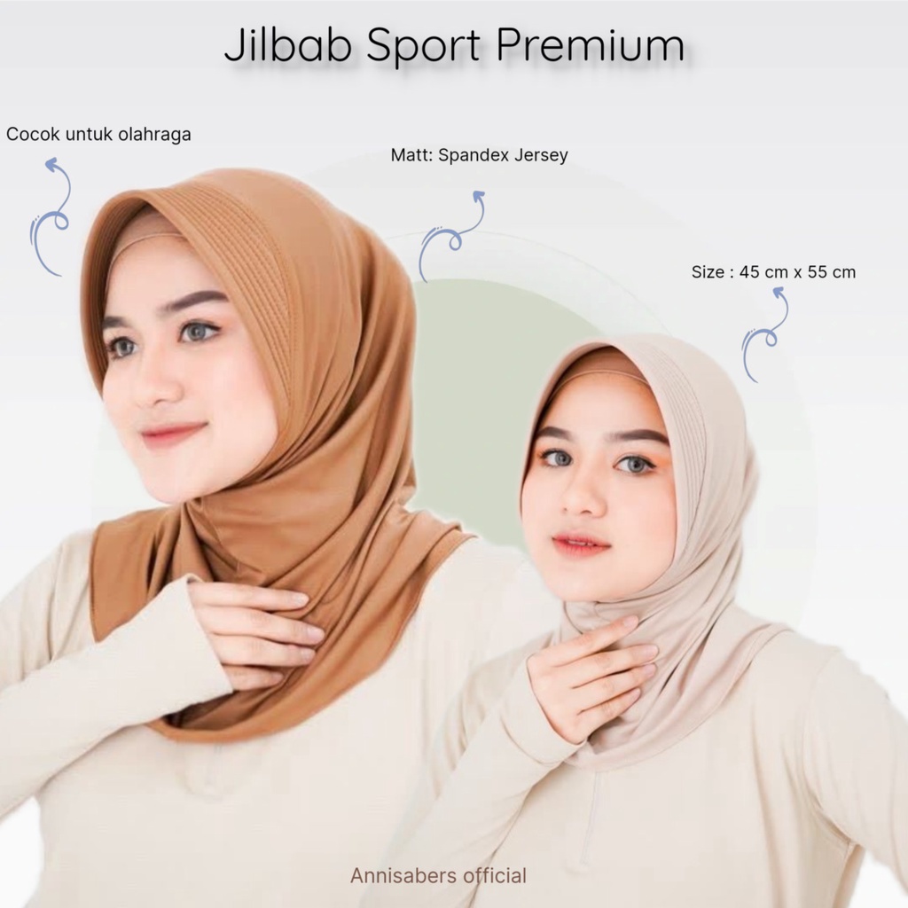 hijab sport / bergo sport / kerudung bergo sekolah