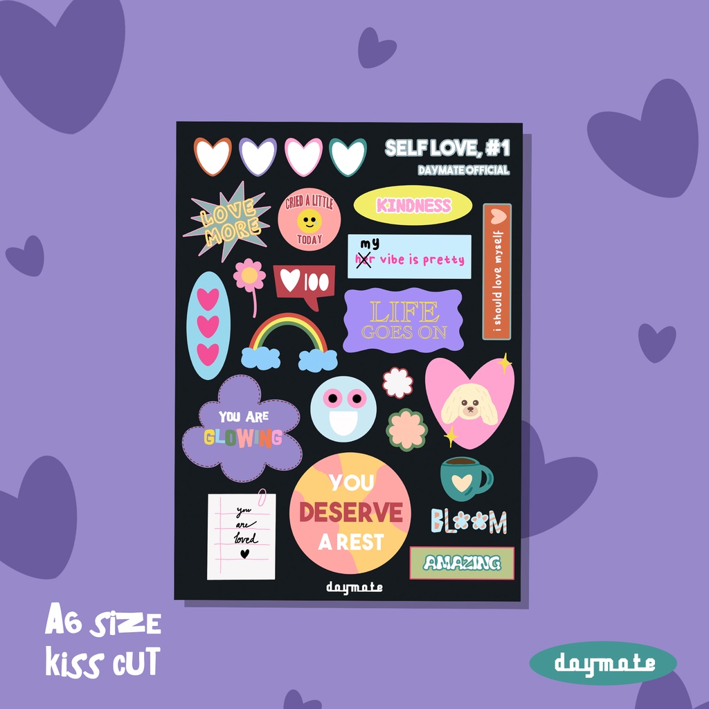 

SELF LOVE #1 STICKER SHEET - DAYMATE