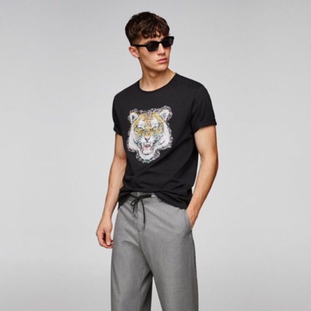 Zara Man Animal T-Shirt ORIGINAL 100%