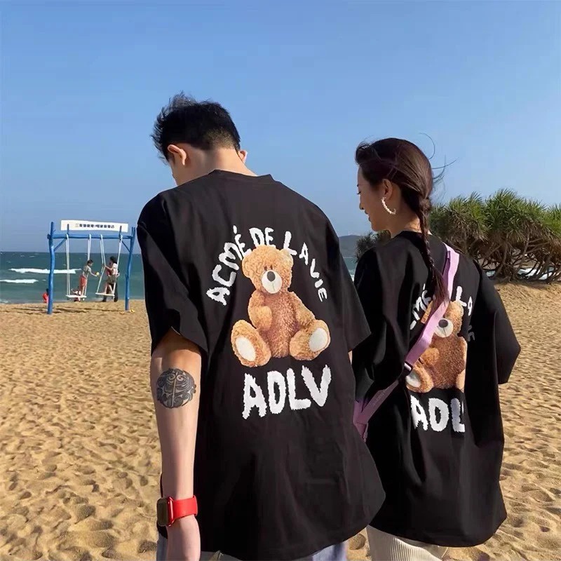 MYSTIQUE.ID-BAJU KAOS COUPLE ACME  DE LA VIE THE BEAR T-SHIRT LUCU DAN AESTHETIC