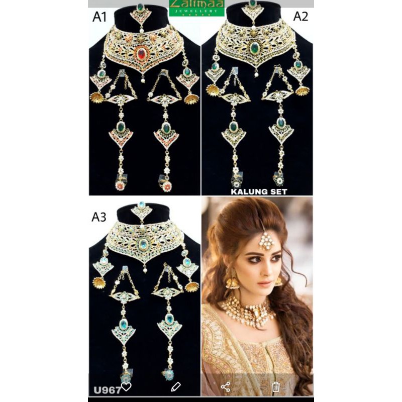 kalung set india/kalung pengantin india/aksesoris india