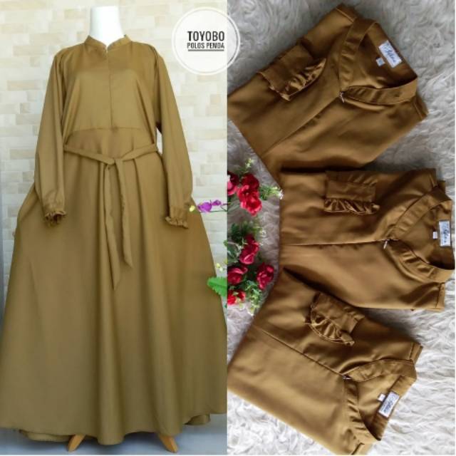 GAMIS DRESS TOYOBO polos pemda PNS *size S. M.L.XL.XXL.JUMBO
