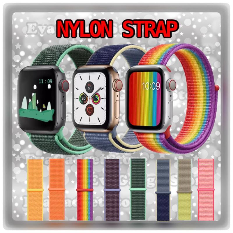 Premium Strap  iWatch Nylon Woven 6 SE 5 4 3 Sport T500 T500+ PLUS|PRO HW16 IWO8 iWatch 42 44