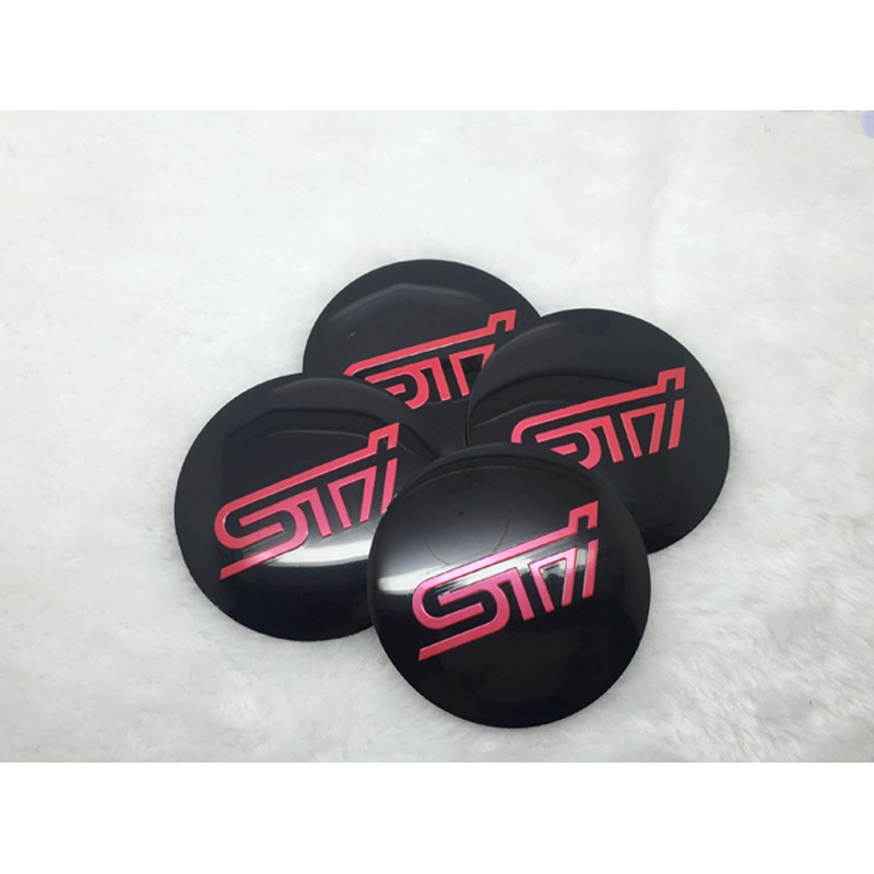 Stiker Emblem Logo STI 4x56mm Untuk Velg Mobil Subaru