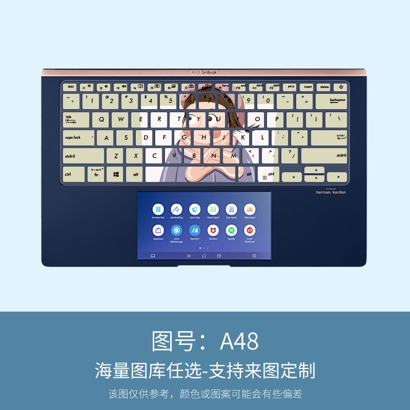 Film Pelindung Debu Keyboard Laptop Motif Kartun Bunga Untuk Asus U4300 U4300FN 14inci ZenBook U2 U4300 ZenBook 14 UX433 Deluxe14 X (2019) U14F (500S