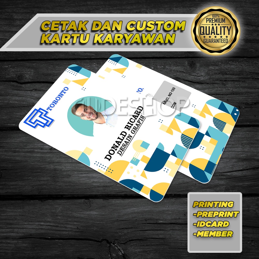 

Kartu Pre-Printed Custom Cetak PVC ID Card Karyawan