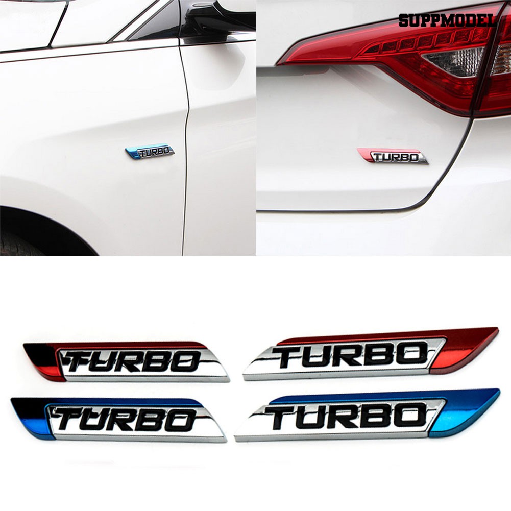 Supmodel 3D Metal TURBO Turbocharged Car Sticker Logo Emblem Badge Car Styling Decals