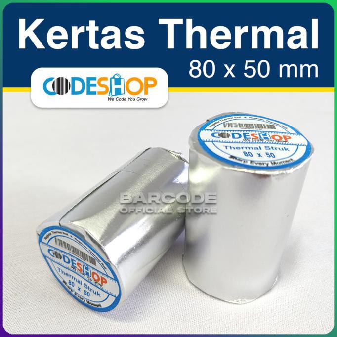 KERTAS THERMAL CODESHOP 80X50MM