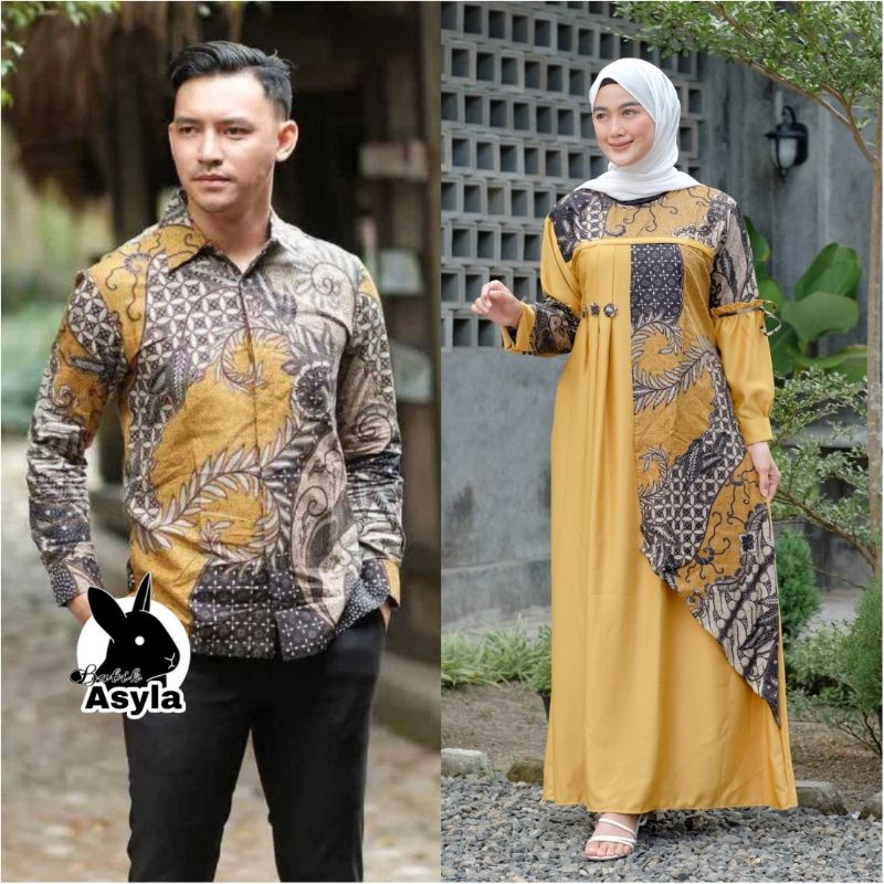 COUPLE BATIK - GAMIS BATIK KATUN KOMBINASI POLOS - GAMIS BATIK SYAR'I - GAMIS BATIK JUMBO - BAJU GAMIS - BAJU GAMIS BATIK - GAMIS BATIK SABYAN - GAMIS BATIK MODERN-ORI SENO BATIK