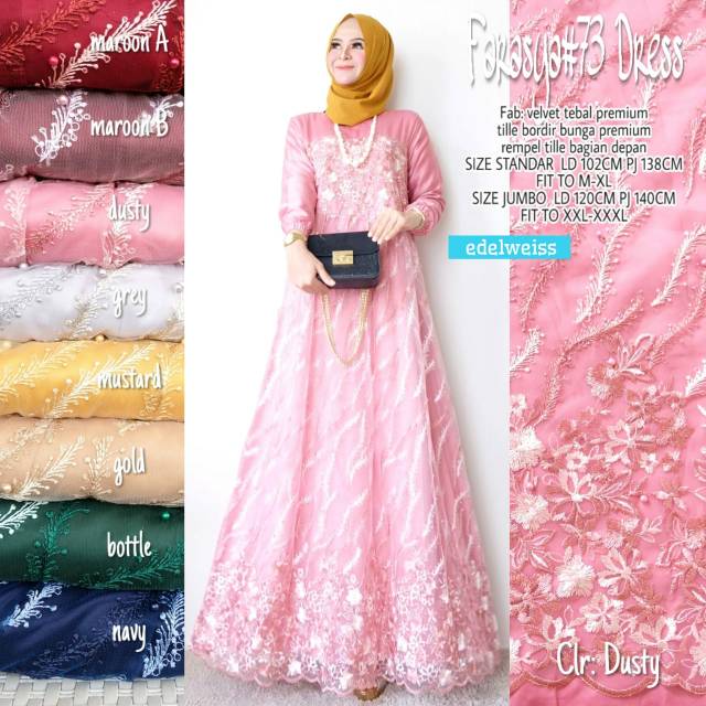 DRESS VELVET FARASYA 73 BY EDELWEISS