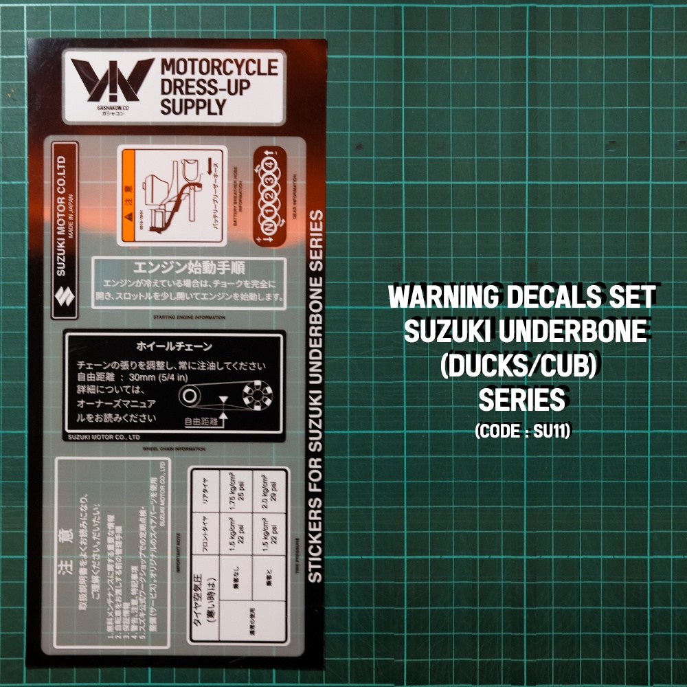 Sticker Detail/Warning Stickers/Warning Decals/Stiker detail/Stiker warning/Detail stiker jepang/Suz