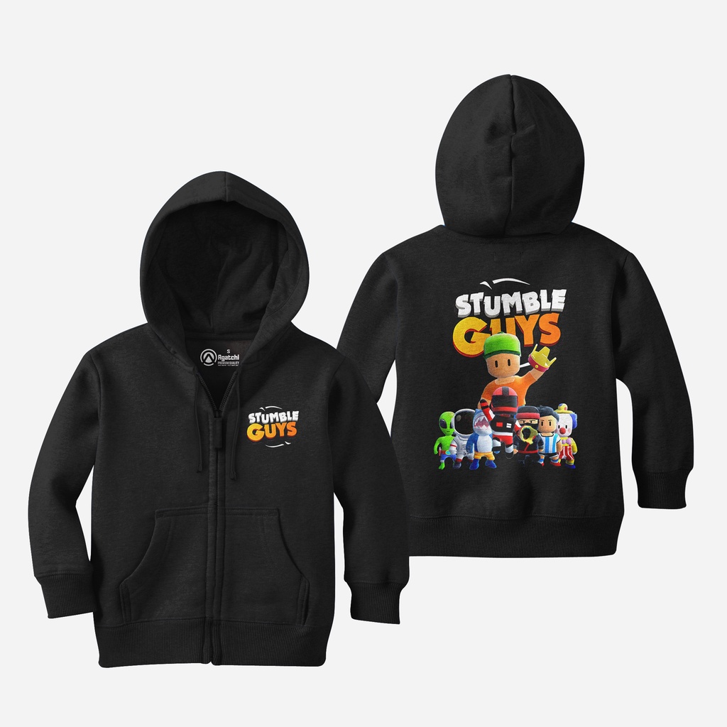 Sweater Zipper Hoodie Anak Stumble Guys