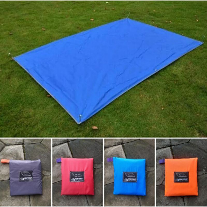 Footprint Tenda Camping 145 x 210 cm dan 220 x 250 cm kapasitas 2 dan kapasitas 4