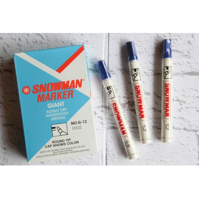 

Spidol Permanent Snowman Marker G-12 Termurah - Satu Lusin