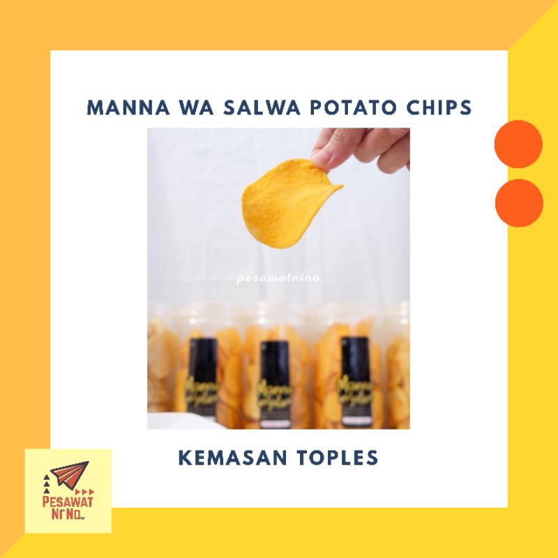 

Salted Egg Potato Chips - Keripik Kentang Manna Wa Salwa