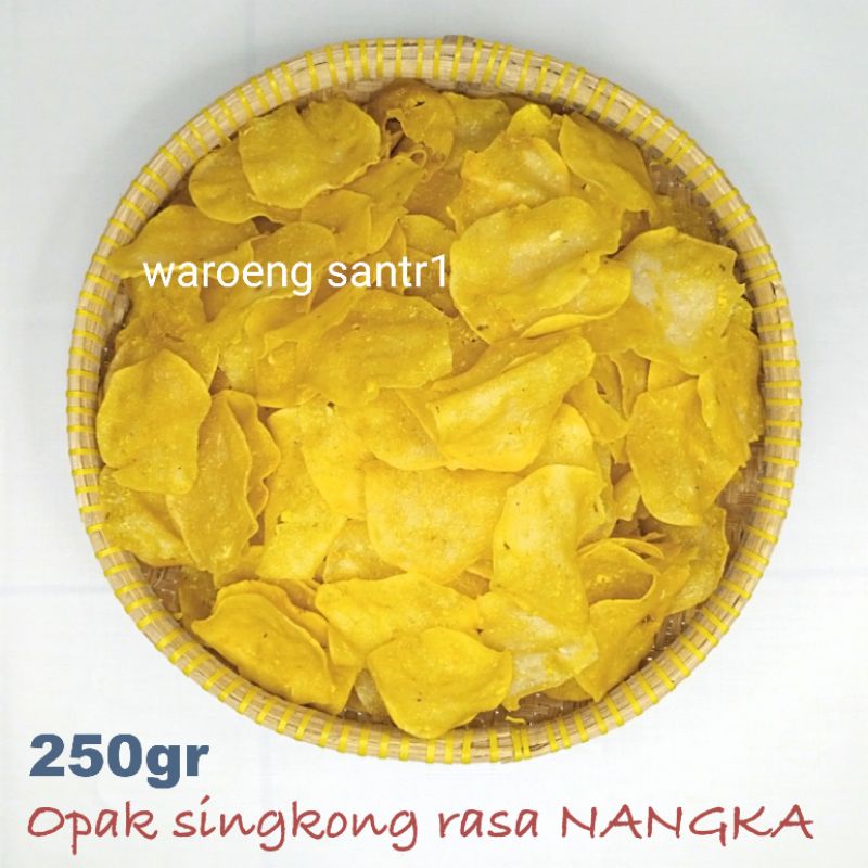 

Keripik opak singkong rasa buah nangka mentah wonosobo renyah empuk manis siap goreng 250gram