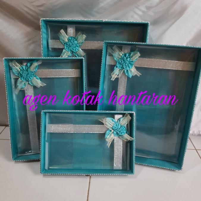 

Premium Product!!! Kotak Hantaran Seserahan Mika Pita Warna Hijau Tosca - Paling Dicari