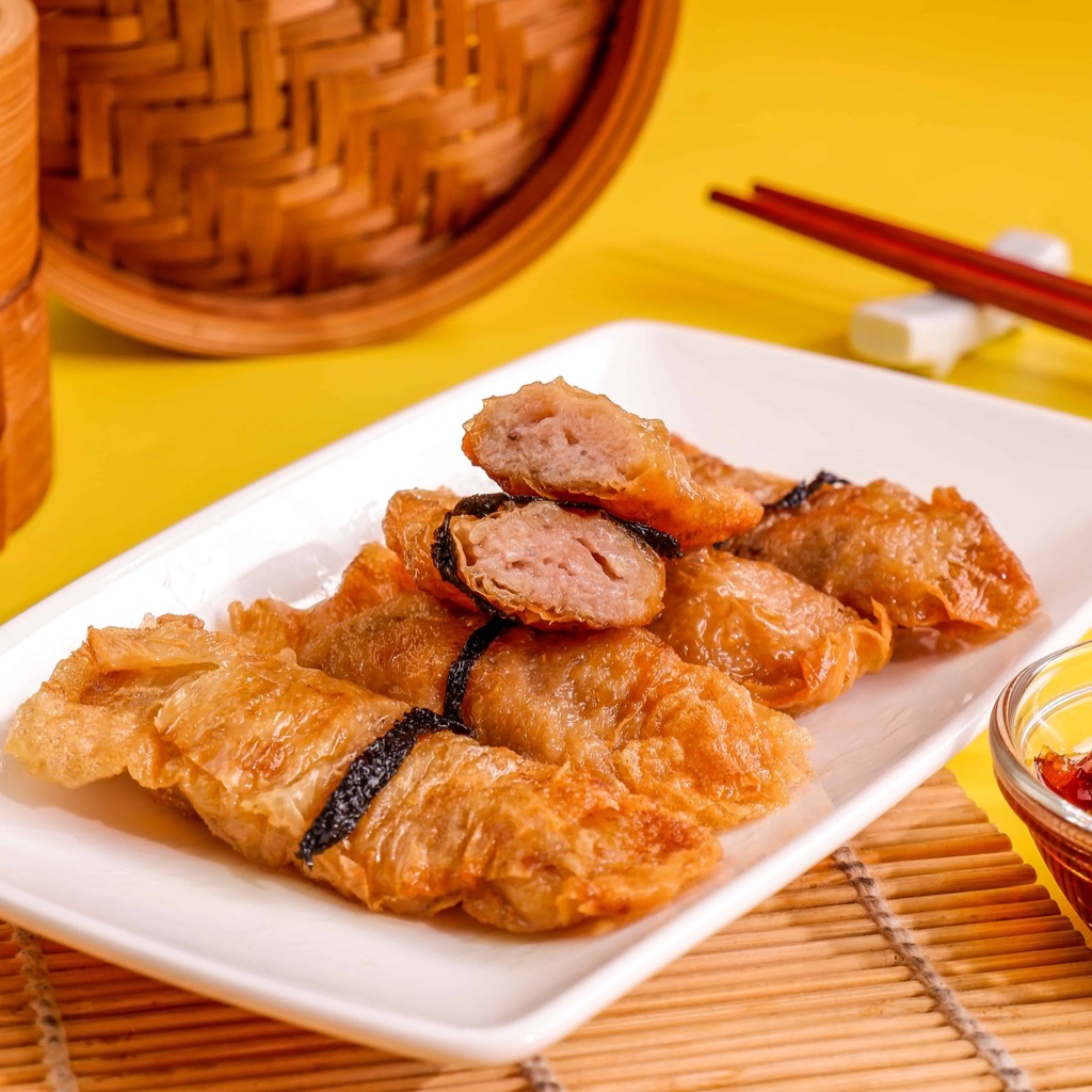 

Lumpia Kulit Tahu udang mix frozen, Dimsum Frozen isi 10 pcs