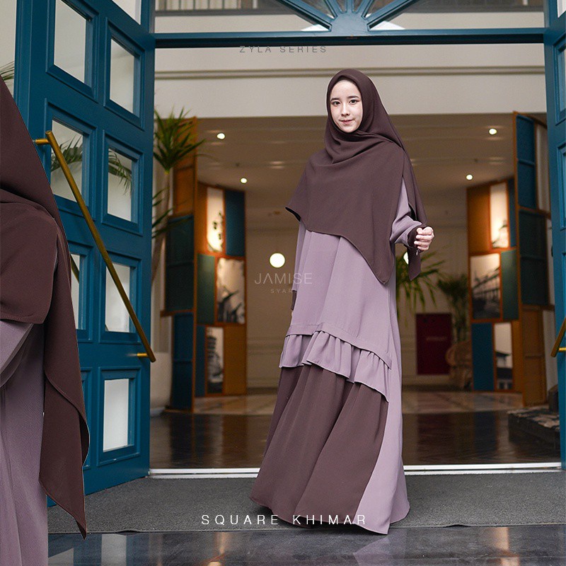 Jamise Syari Original   -  BROWNIES   Zyla Series I Gamis Set -  Fashion Muslim Terkini