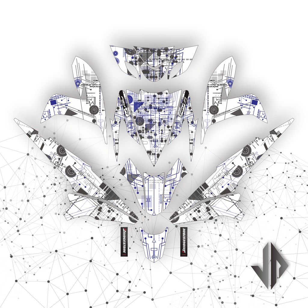 Decal Sticker / Stiker Xeon 125 Karbu 4